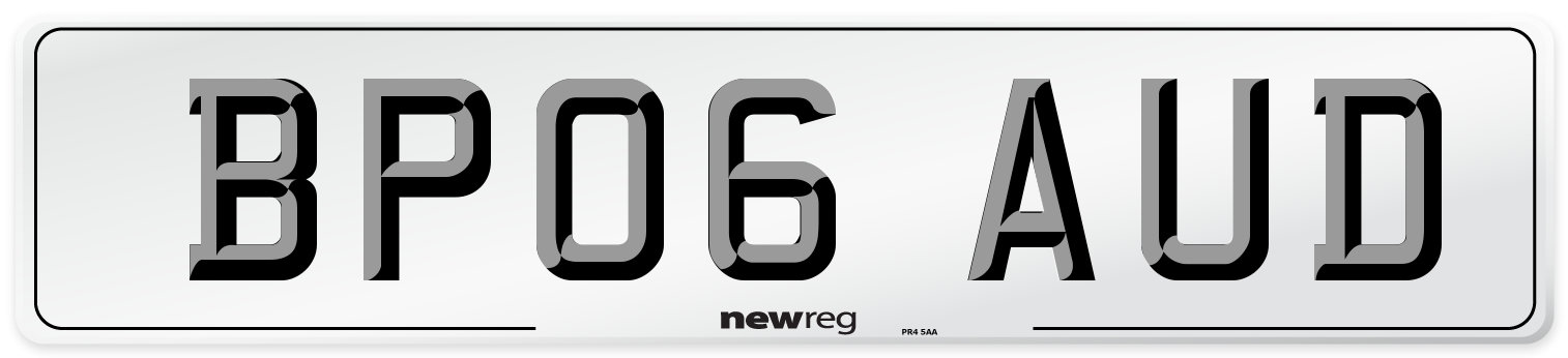 BP06 AUD Number Plate from New Reg